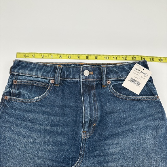FREE PEOPLE Bailey Denim Mini Skirt | Distressed Jean Skirt | Boho | Size 27 - Picture 15 of 17